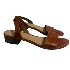 Aldo Women’s Dorenna Leather Slingback Sandals, Low Block Heel Size 7 - Cognac